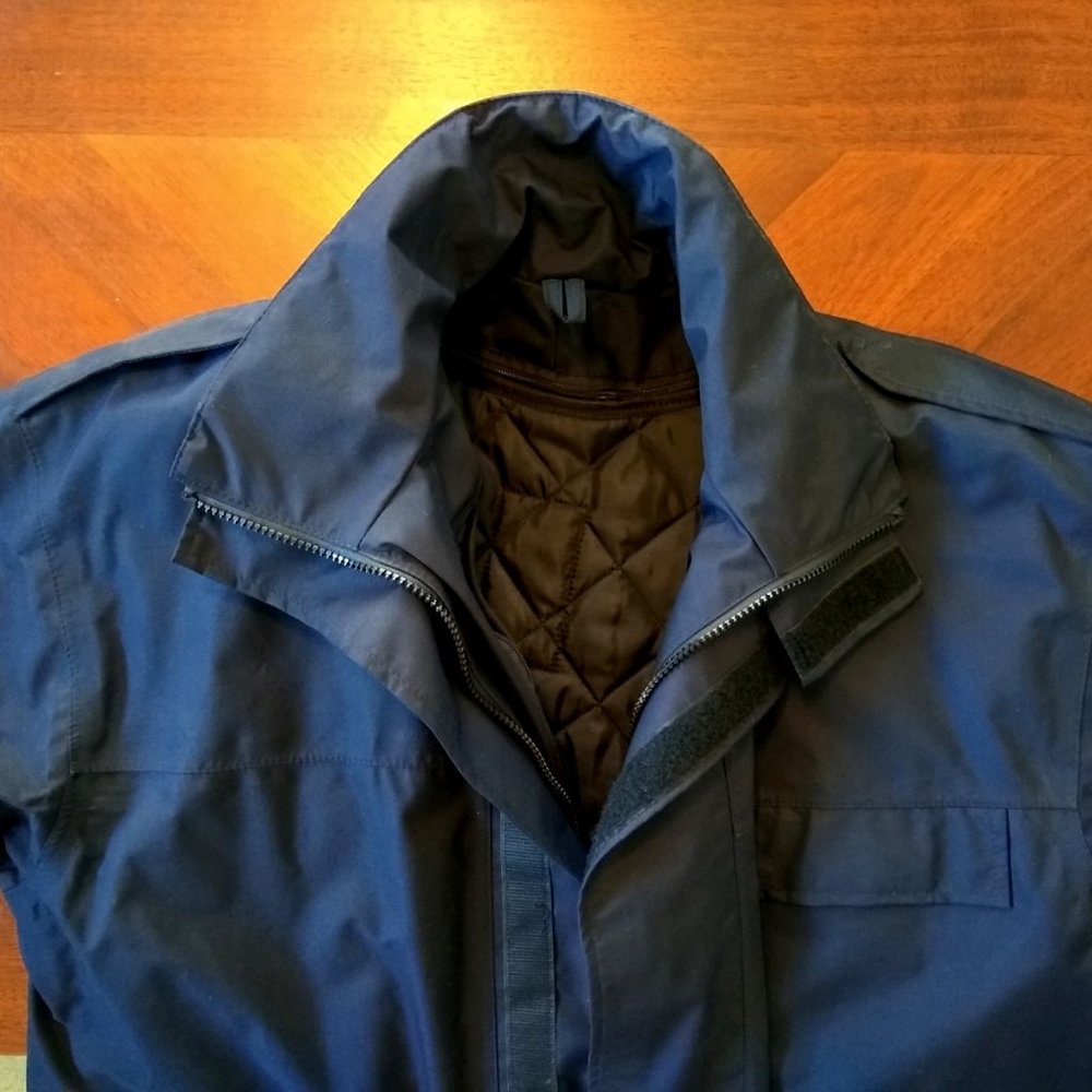 RARE XL Tall British Navy Gore-tex Overcoat
